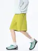 Shorts Esportivo Masculino Estilo Americano com Costura Contrastante, Verão Fino, Nicho Solto Reto Cinco Pontos Casuais