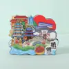 Te extraño. Imanes de Nevera con Señales de Calle, Souvenirs de Viaje de las Principales Ciudades Turísticas del País, Imanes de Nevera de Madera 3D