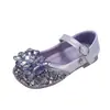 Zapatos de Cristal Versátiles de Moda para Niñas 2026 Primavera/Verano Nuevas Sandalias Infantiles Caladas de Punta Cerrada Zapatos de Suela Suave de Princesa para Niñas