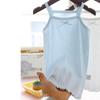 1 pieza de tirantes para niños, color liso, jacquard, para bebé niña, 100% algodón, sin mangas, pijama básico, una pieza de la primera generación