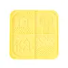 Tapete de lamer color macarrón, comedero lento, tazón para perros, juguete de silicona para mascotas gatito cachorro plato de comida, plato para lamer