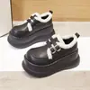 Versátiles Zapatos Casuales de Plataforma con Suela Gruesa para Aumentar la Altura para Personas Pequeñas más Mocasines de Terciopelo para Mujer Otoño Estilo Coreano