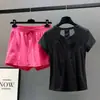 Traje deportivo casual para mujer para verano, ropa ligera de yoga y fitness, adecuado para entrenamiento al aire libre, trote matutino, ropa de bádminton de secado rápido