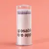 100 Cotonetes em um Tubo, Cotonetes de Cabeça Pequena para Tatuagem de Sobrancelhas, Olhos e Lábios, Hastes de Limpeza Nano, Cotonetes para Remoção de Extensão de Cílios