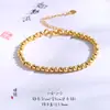 Não desbota por muito tempo Pulseira de contas de transferência de areia dourada do Vietnã fosca pulseira de contas brilhantes diy joias genuínas para casais homens e mulheres