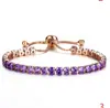 Pulseras de Cristal Europeas y Americanas, Pulseras de Zirconia Microincrustada de Lujo Accesible para Mujeres, Joyería de Mano Ajustable Simple, Pulseras de Moda al por Mayor