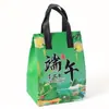 Novas Sacolas de Presente de Embalagem de Luxo para o Festival do Barco-Dragão, Sacolas Tote de Tecido Não Tecido para Zongzi de Feriado, Feitas Sob Medida, Sacolas com Suporte Inferior Espessado