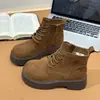Botas Martin de plataforma gruesa para mujer, nueva colección otoño/invierno 2026, versátiles, ligeras, con cordones y cremallera lateral, que realzan la altura, estilo casual