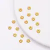 Cuentas espaciadoras al por mayor DIY copo de nieve espaciador base de flor 14K cuentas budistas accesorios de joyería collar accesorios para abalorios de oro pulsera Wenwan