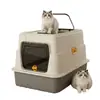 Caixa de Areia para Gatos Totalmente Fechada, Estilo Gaveta Extra Grande de Aço Inoxidável Removível Anti-Odor Banheiro para Gatos, Anti-Salpicos Suprimentos para Animais