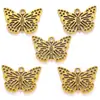 Accesorios para joyería de aleación DIY colgante de mariposa multicolor collar pulsera pendientes colgante hecho a mano D2142