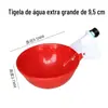 Bebedouro de Frango Transfronteiriço Automático para Frangos, Patos e Gansos Vermelho Tigela de Beber para Aves Bebedouro de Frango
