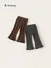 Colección de Pantalones Casuales para Niñas Bangxuan Ropa Infantil Pantalones Deportivos para Niñas Pantalones Acampanados para Niños Pequeños Pantalones de Primavera y Otoño para Niños