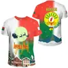 Padrão da Bandeira e Emblema Nacional de Madagascar Impressão 3D Nova Camiseta Casual de Manga Curta para Homens e Mulheres Fornecimento
