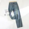 Jeans Denim Tencel Retrô Nostálgico 2026 para Mulheres, Calças de Seda Gelada Finas de Verão, Cintura Alta, Caimento Solto, Perna Larga, Dropshipping