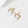 Pendientes de Aro con Colgante de Fantasma Blanco Retro Europeos y Americanos Transfronterizos Estilo Bohemio Geométricos Fantasma Pendientes de Moda