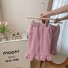 Calça Feminina de Renda Flare 2026 Outono Novo Estilo Coreano Calças Casuais para Crianças, Calças Longas Largas para Bebês e Crianças na Primavera e Outono
