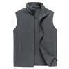 Colete colete masculino outono e inverno colete de fleece cardigã masculino sem mangas forrado de fleece jaqueta esportiva casual masculino