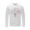Camiseta de manga larga para hombre, top de otoño, interior de cuello redondo, modal, camisa básica con cabeza de tigre de pedrería, marca de moda europea y americana para hombre