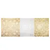 Manteles Individuales de PVC Temáticos de Santa con Lámina Dorada y Plateada, Estilo Navideño, Manteles Resistentes al Calor para Mesa de Comedor, Lujo de Alta Gama Transfronterizo para Comedor Occidental al por Mayor