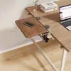 Placa de extensión de escritorio, uso en oficina, no requiere taladro, panel de mesa extensible, soporte de brazo plegable, bandeja para teclado