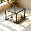 Plataforma de sol para acuario de tortugas acrílico, plataforma de sol para acuario de tortugas con comedero integrado, plataforma de sol acrílico