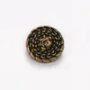 Flor Espiral Superficie Cosida a Mano Lana Metálica Abrigo Chaqueta Traje Botones Formales Botones Botones Dorados