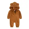 Roupas para bebês masculinas e femininas 0-2 anos em forma de animal macacão de inverno quente para engatinhar roupas de fabricantes atacado
