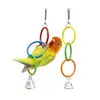 Juguete de Trepar para Loro Anillo Colgante Anillo Tricolor Juguete para Periquito Agaporni para Entretenimiento Accesorios de Decoración para Jaula de Pájaros