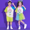 Uniformes de Desempenho para Reunião Esportiva de Grupo de Alunos do Ensino Fundamental, Fantasias de Dança de Rua e Cheerleading para Meninas, Trajes de Desempenho para Jardim de Infância
