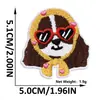 Patche Bordado Popular de Filhote de Desenho Animado, Decoração Fofa de Animal de Estimação com Adesivo Termofusível para Bolsas e Chapéus