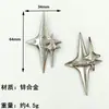 Broche Unisex Estrella Cruzada Ropa Bolsa Joyería con Hebilla Dorada Pin Esquina de Cuello Decoración Pin de Cuatro Hombres Estrella
