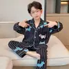 Pijama Infantil Primavera y Otoño Manga Larga Estilo Delgado Niñas Niñas Pequeñas Cuello Solapa Ropa de Casa Dibujos Animados Lindos Súper Lindos Set para Bebé