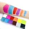 Exportación transfronteriza 12 colores pintura corporal al óleo color facial logo OEM caja personalizada