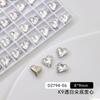 Arte de uñas K9 joyería taladro transparente súper brillante corazón torcido taladro de hacha gota de agua cuadrado gordo placa brillante diamante blanco usar accesorios para armadura al por mayor