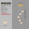 Moderno simples candelabro de escada longo lustre duplex edifício edifício médio rotativo dourado cyber celebridade cristal luz luxo lâmpadas de linha longa