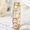 Explosiones Transfronterizas Reloj Dorado para Mujer Reloj para Mujer Estudiante Fiesta Estilo Coreano del Sudeste Asiático Elegante Cuarzo Nicho Sentido Avanzado