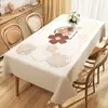 Toalha de mesa retangular em PVC à prova d'água, à prova de óleo, lavável e resistente ao calor, com toque de luxo leve e alta qualidade, jogo americano para mesa de jantar em casa
