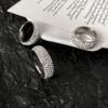 Anillo de diamantes con personalidad de moda, temperamento simple, para hombres y mujeres, diseño de nicho callejero de Hip Hop, pulsera de anillo de lujo ligera que combina con todo.