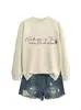 Gentileza é grátis Amazon eBay site independente moletom casual confortável feminino gola redonda manga longa para comércio exterior