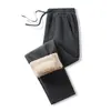 Calça Casual Esportiva Grossa Forrada com Fleece Nova de Inverno para Homens Calça Térmica para Casal Casa Exterior Calças Masculinas