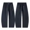Muxi Roupas Estilo Americano Marca da Moda Calças Casuais com Corte Curvo Masculinas Novas Outono Modelagem Solta Vibe Calças de Trabalho