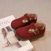 Sapatos Femininos Vintage Camada Única Bico Redondo Sapatos de Leite Chegada Nova Primavera e Outono Joker Sapatos Pequenos de Couro Sapatos de Feijão com Solado Macio para Bebê