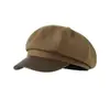 Boina para Mulheres, Versátil para Outono e Inverno, Afina o Rosto, Casual Street Artístico, Estilo Britânico Retrô, Chapéu Newsboy Painter