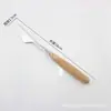 Cubiertos de Acero Inoxidable Cuchillo, Tenedor, Cuchara, Palillos de Madera de Haya Regalo Promocional Cuchara, Tenedor, Palillos con Mango de Madera Juego de Tres Piezas