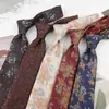 Gravata Estampada Retrô para Homens, Roupa Formal de Negócios, 8cm de Largura, Estilo Coreano Casual Britânico Amarrada à Mão Versátil, em Estoque