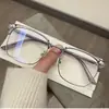 Óculos Tech Vintage de Meio Aro para Homens, Armação Preta, Estilo Artístico, Visual Simples, Com ou Sem Grau, Óculos de Proteção Bloqueadores de Luz Azul a
