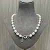 Colar de pérolas naturais de água doce grandes Sophie buhai feminino corrente de clavícula em prata de lei 925 formato barroco luxo leve