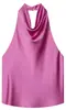 Ropa Europea y Americana Transfronteriza para Mujer AliExpress Venta Caliente Casual Ajustada Sin Mangas Cuello Alto Camiseta