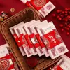 Set de dinero para recién casados, boda especial, lazo de dinero para recoger, tamaño pequeño, creativo, mini boda, set de dinero de diez mil yuanes, set de sellos con la palabra 'feliz'